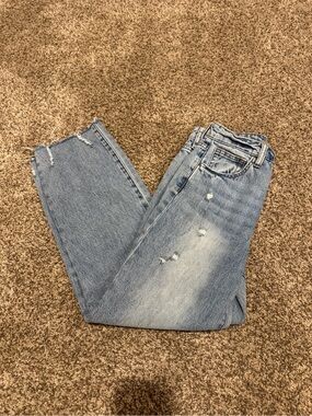 Joe's Jeans Light Blue Straight Leg Distressed Jeans